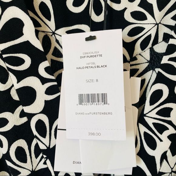 NEW Diane Von Furstenberg Purdette Black Halo Floral Romper Vacation Jumpsuit - Picture 7 of 12
